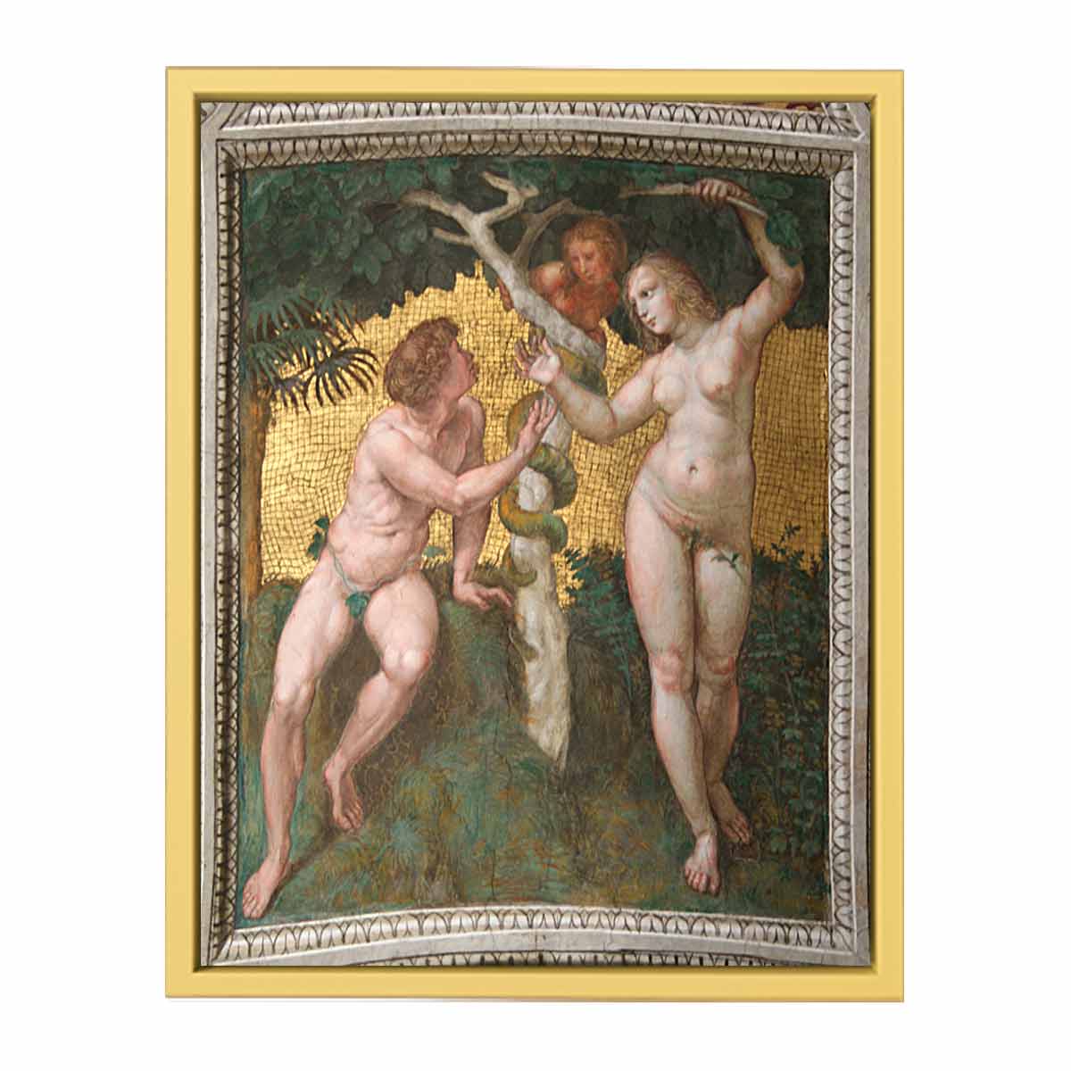 Adam and Eve (ceiling panel) By Raphael