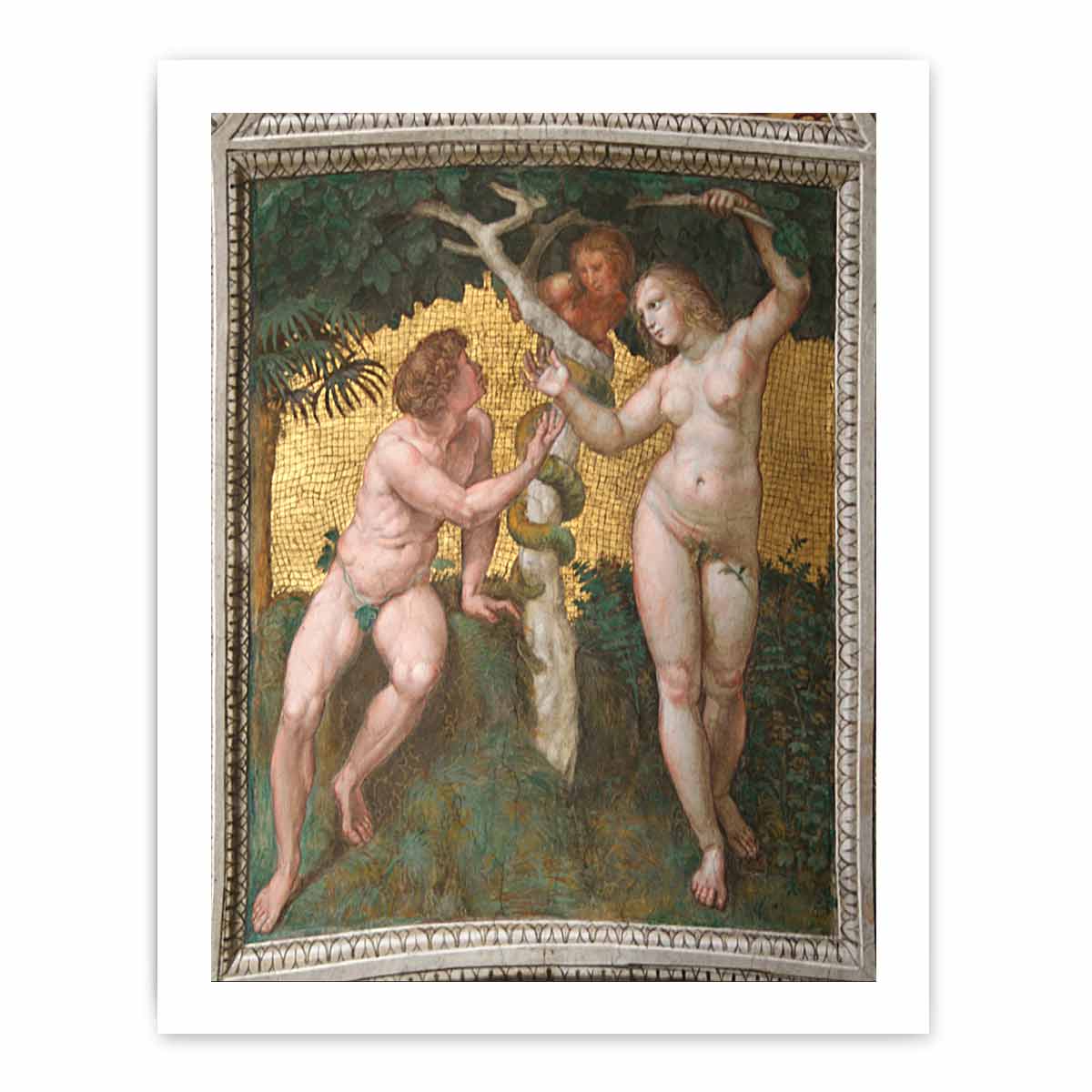 Adam and Eve (ceiling panel) By Raphael