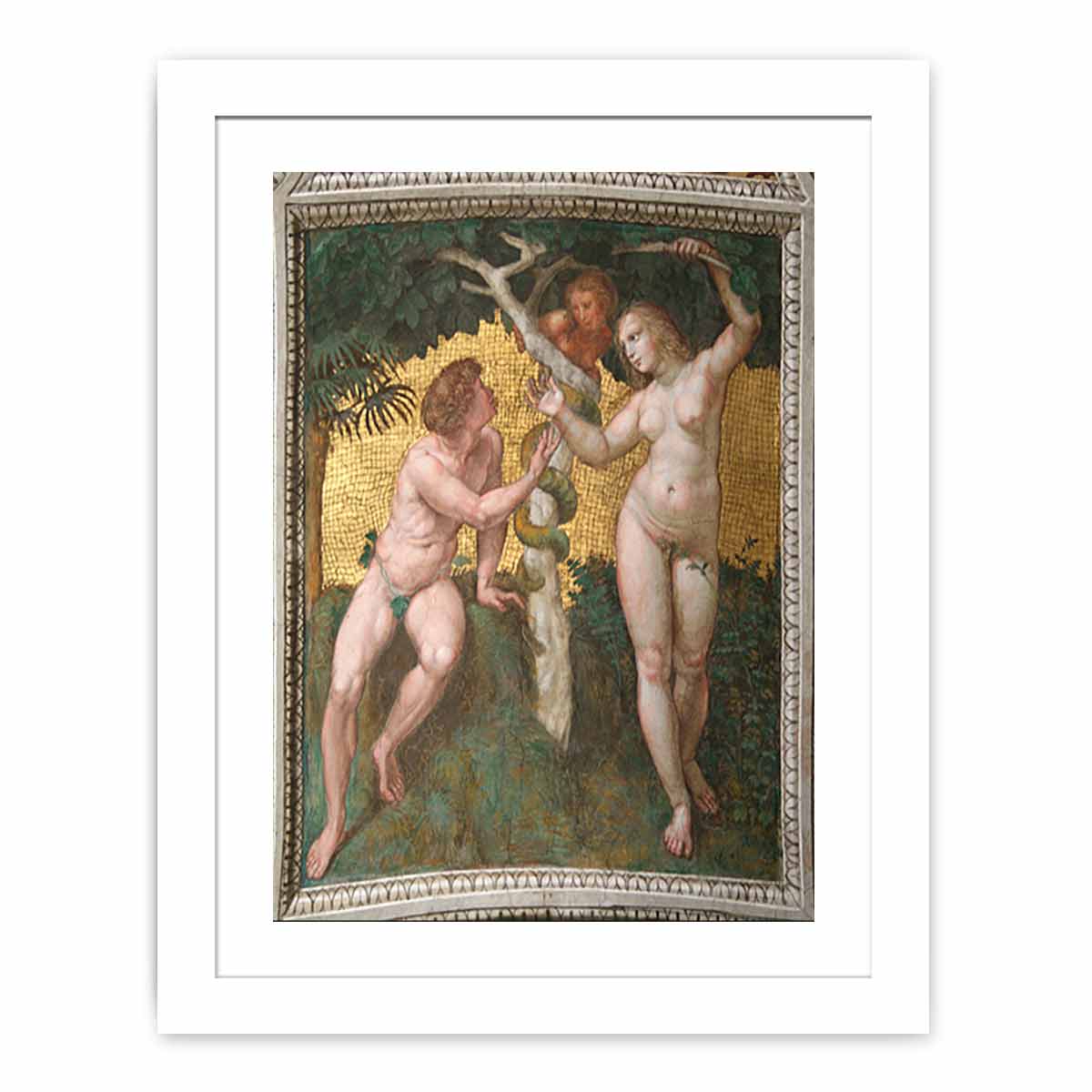 Adam and Eve (ceiling panel) By Raphael