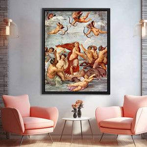 Fresken in der Villa Farnesia, Wandfresko, Szene: Triumph der Galatea By Raphael