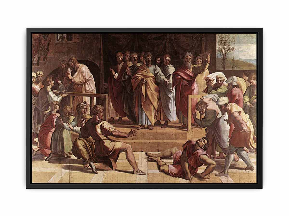 The Death of Ananias (Acts 5: 1-5) Edit this at Wikidata By Raphael