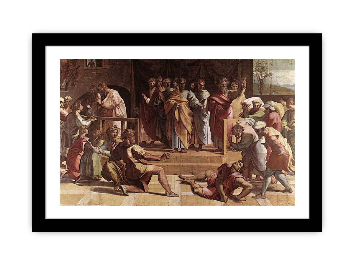 The Death of Ananias (Acts 5: 1-5) Edit this at Wikidata By Raphael