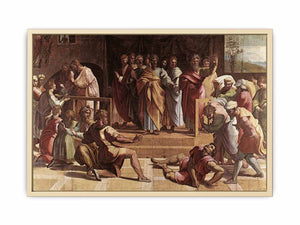 The Death of Ananias (Acts 5: 1-5) Edit this at Wikidata By Raphael
