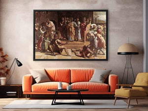 The Death of Ananias (Acts 5: 1-5) Edit this at Wikidata By Raphael