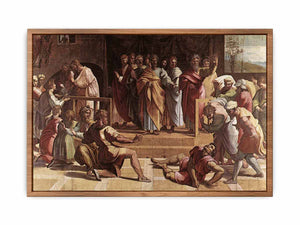 The Death of Ananias (Acts 5: 1-5) Edit this at Wikidata By Raphael