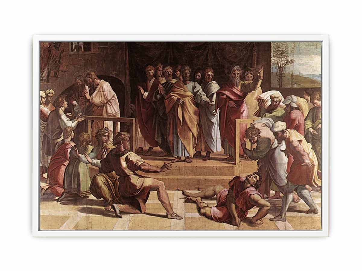 The Death of Ananias (Acts 5: 1-5) Edit this at Wikidata By Raphael