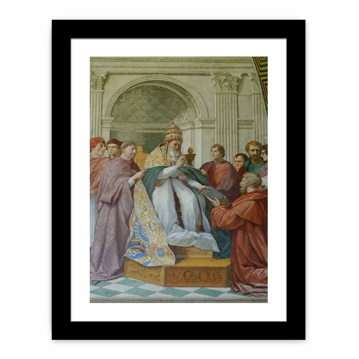 Gregory IX Approving The Decretals By Raphael