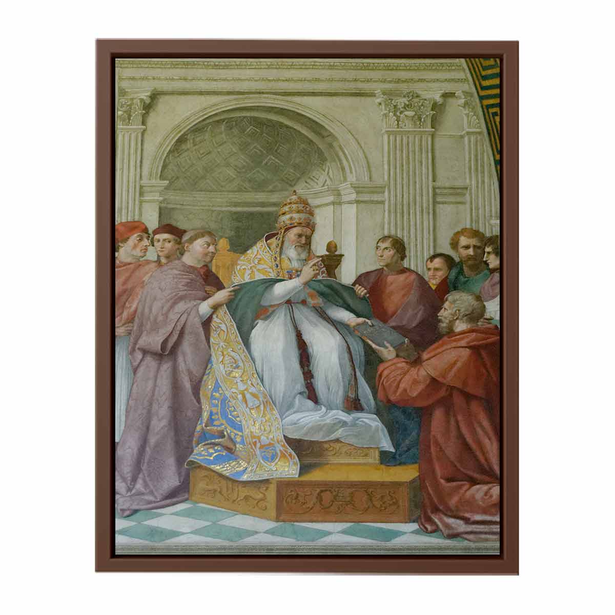 Gregory IX Approving The Decretals By Raphael