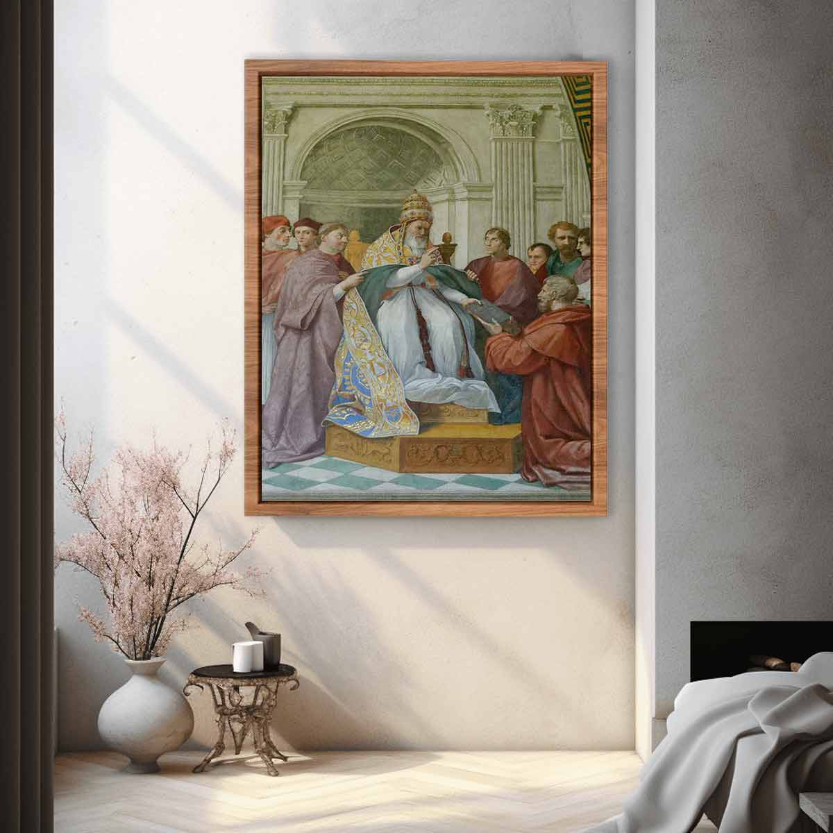 Gregory IX Approving The Decretals By Raphael