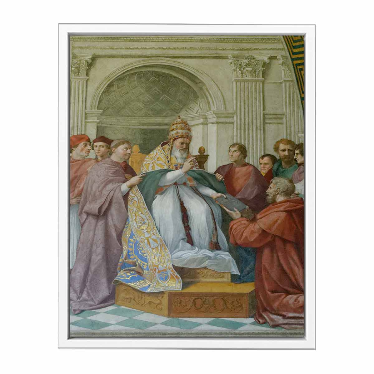 Gregory IX Approving The Decretals By Raphael
