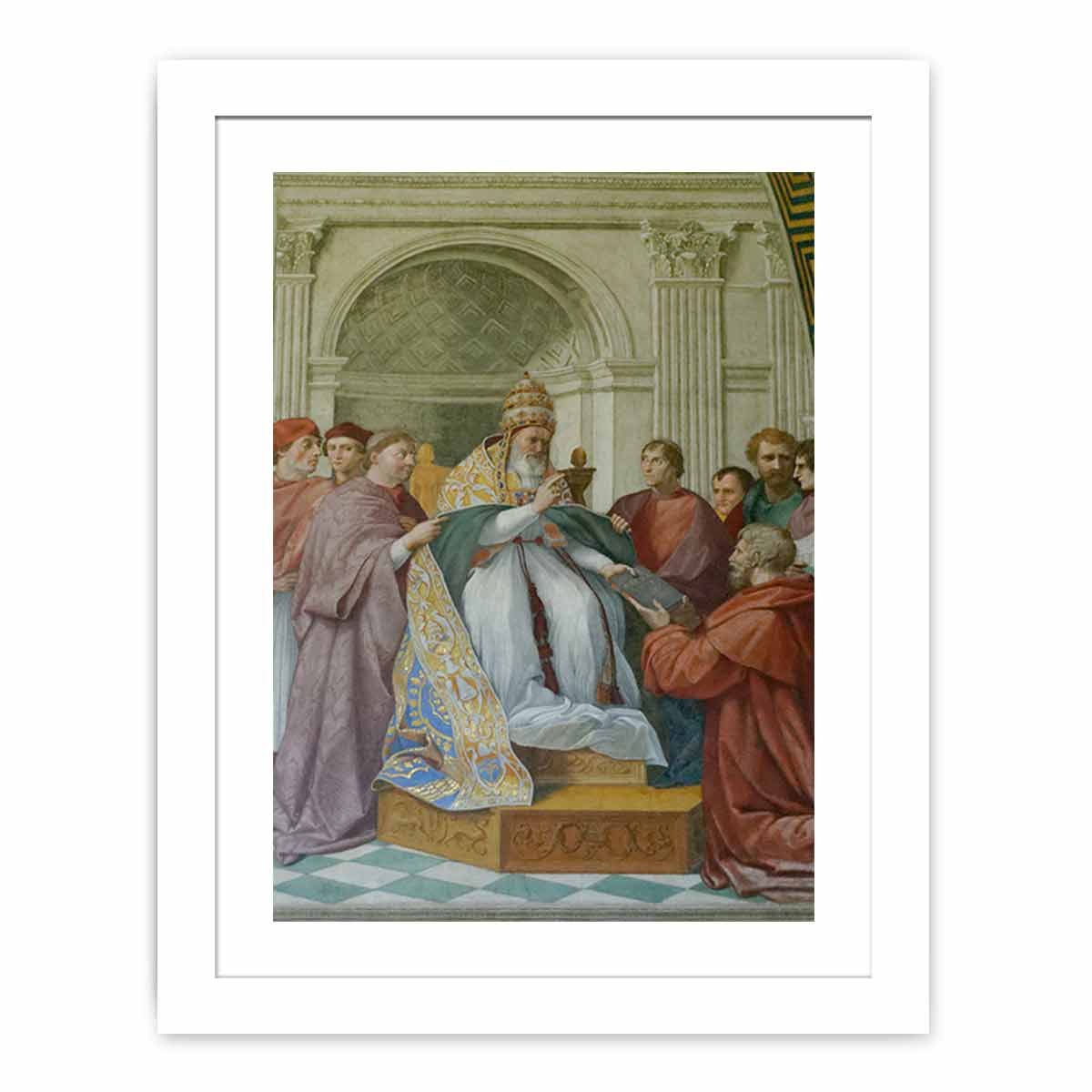 Gregory IX Approving The Decretals By Raphael