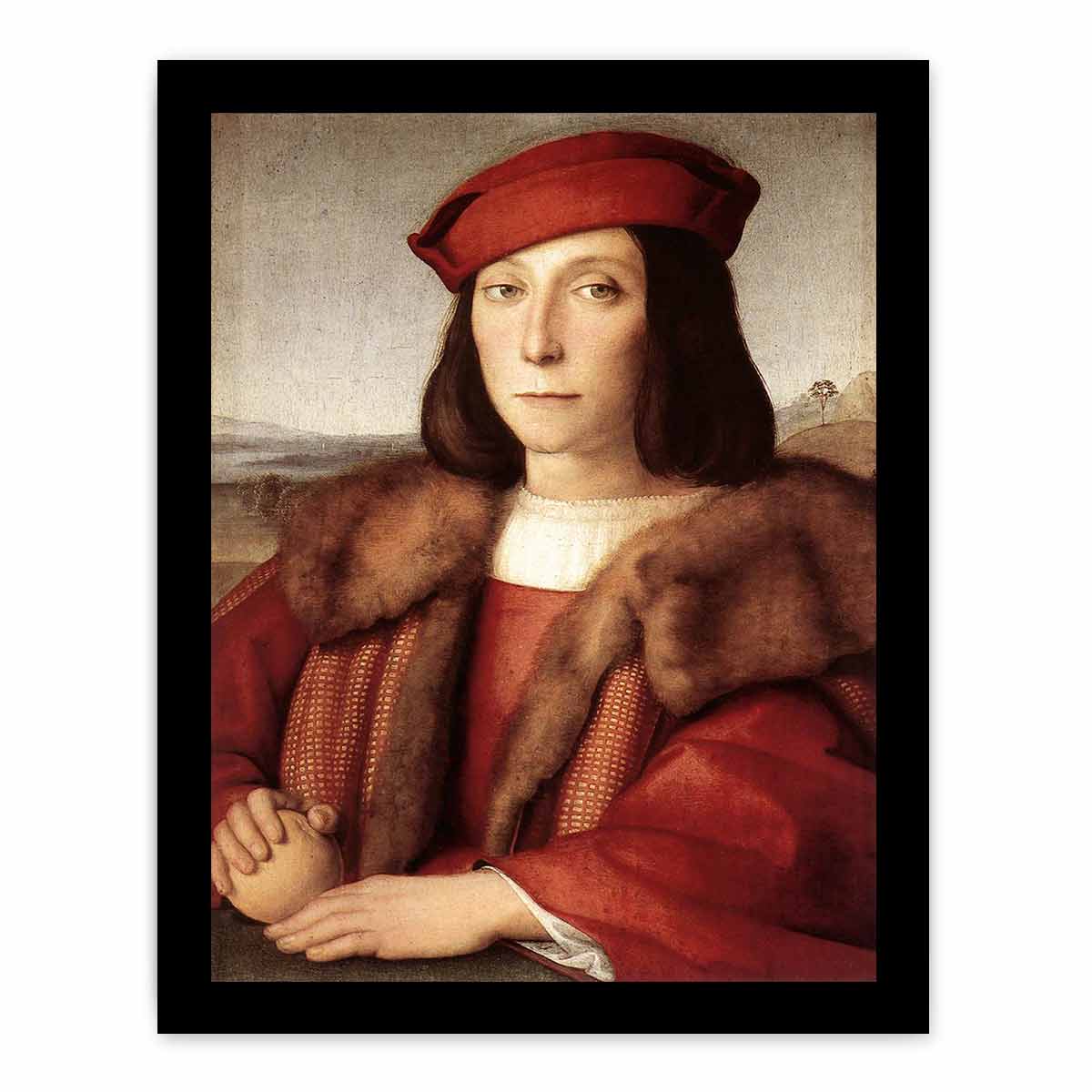 Young Man with an Apple By Raphael