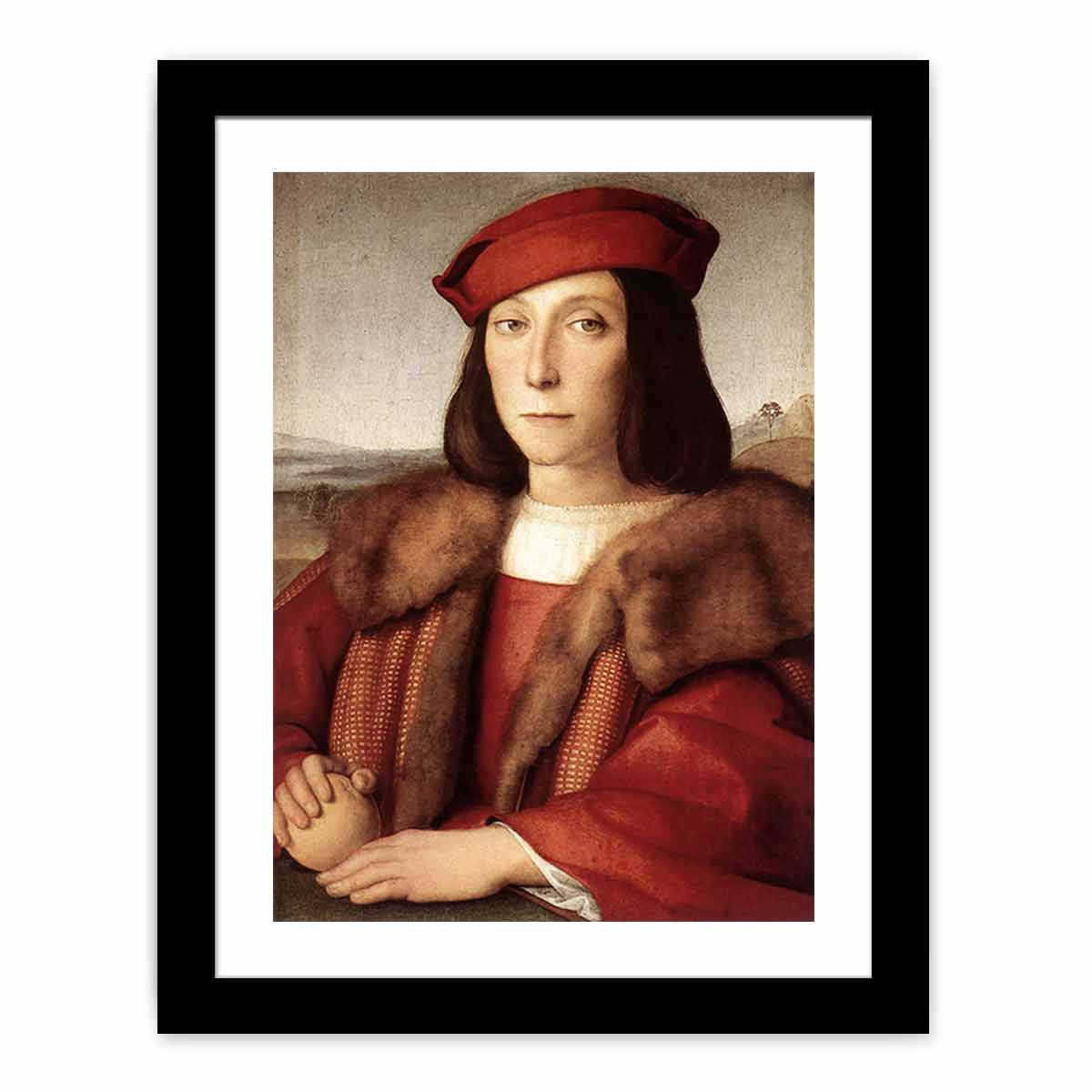 Young Man with an Apple By Raphael