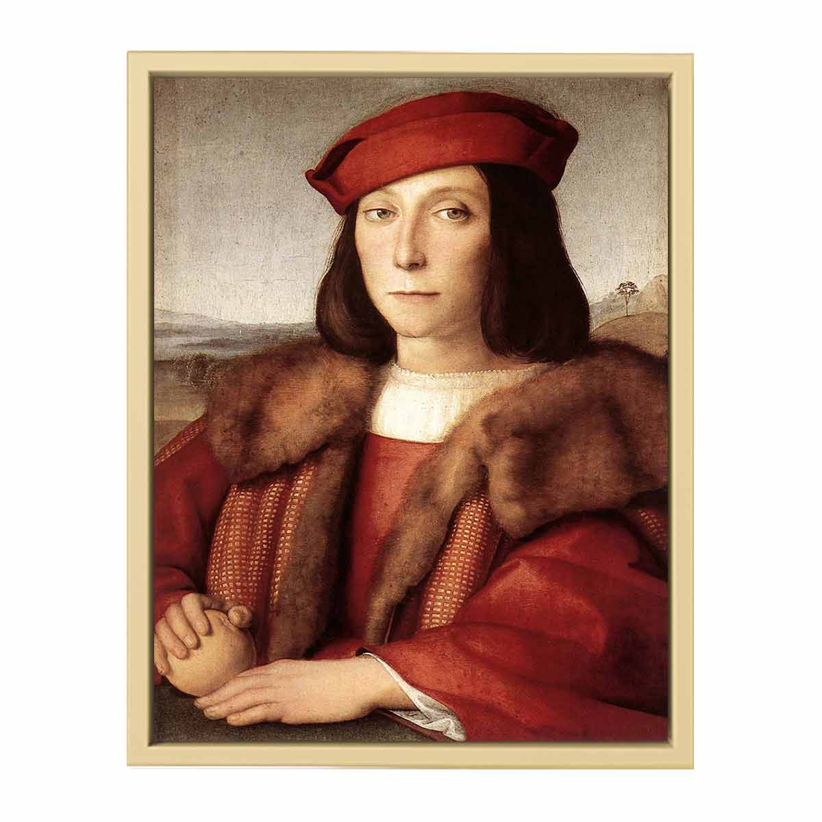 Young Man with an Apple By Raphael