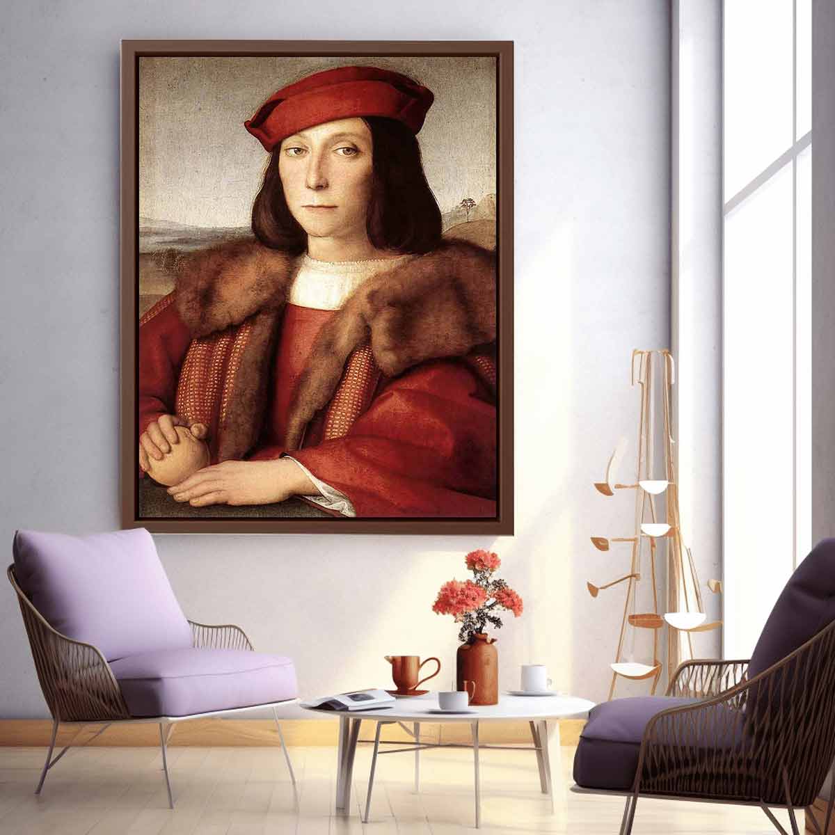 Young Man with an Apple By Raphael