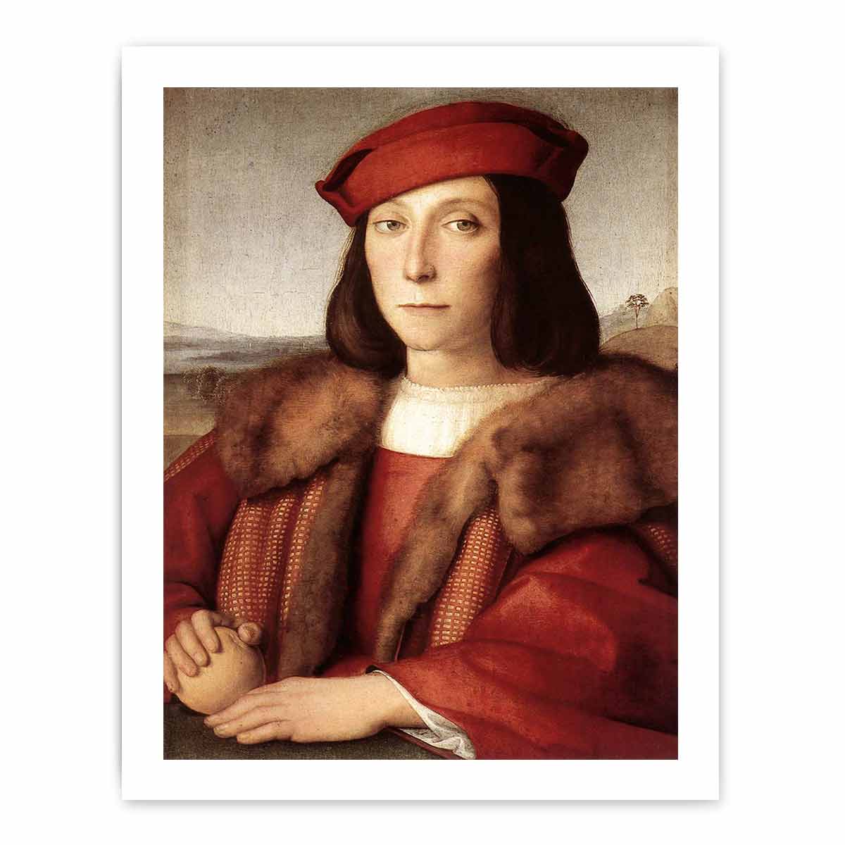 Young Man with an Apple By Raphael