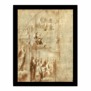 Design for the left half of the Disputa By Raphael