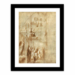 Design for the left half of the Disputa By Raphael