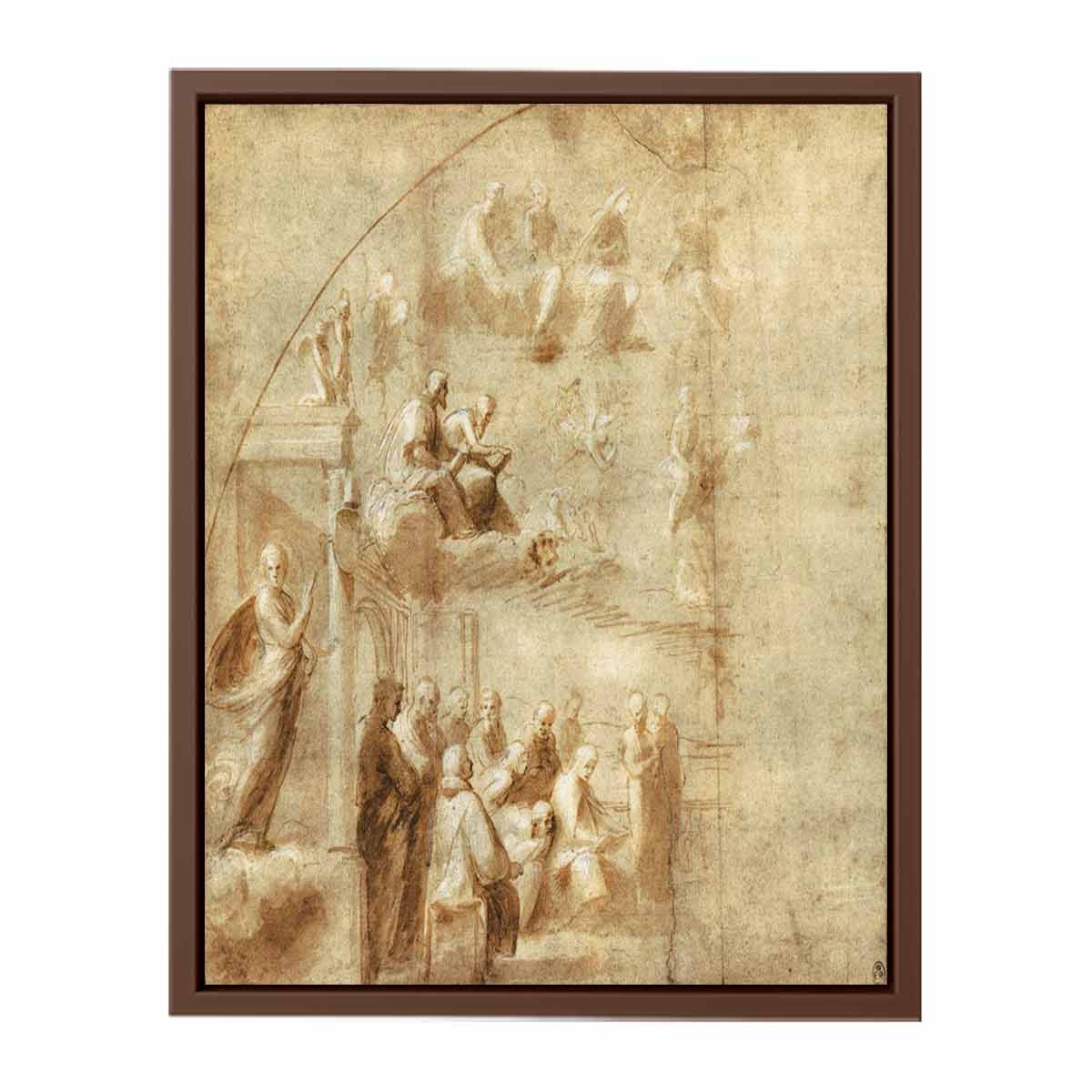 Design for the left half of the Disputa By Raphael