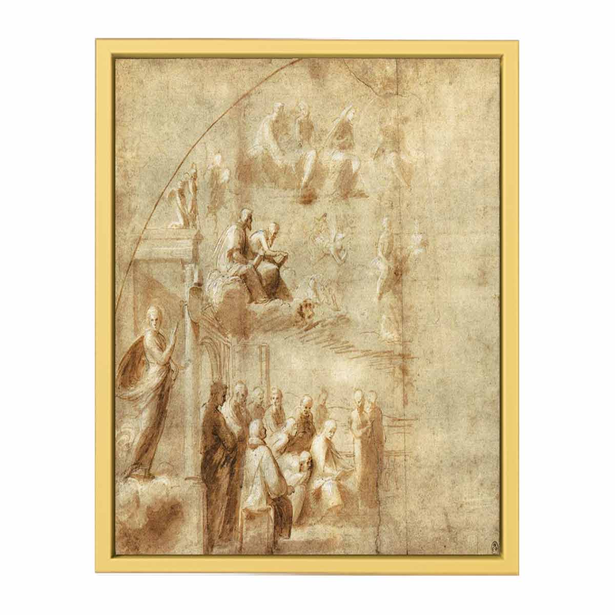 Design for the left half of the Disputa By Raphael
