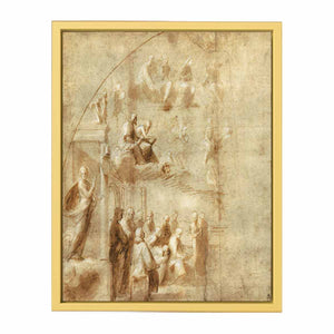 Design for the left half of the Disputa By Raphael