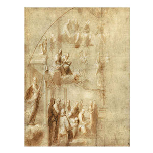 Design for the left half of the Disputa By Raphael