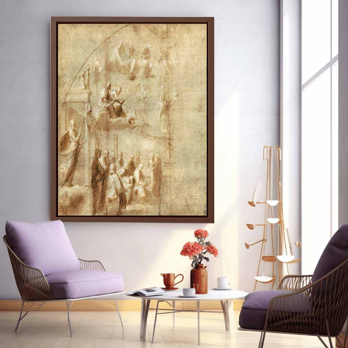 Design for the left half of the Disputa By Raphael