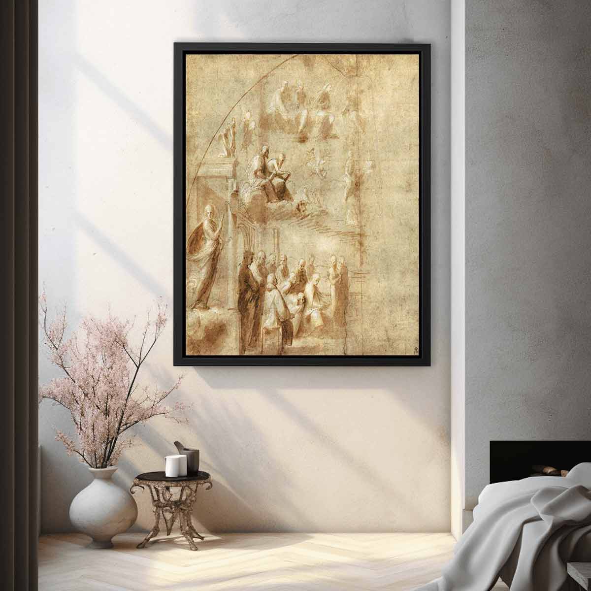 Design for the left half of the Disputa By Raphael