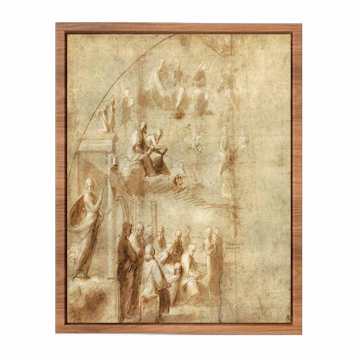 Design for the left half of the Disputa By Raphael