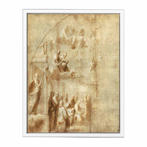 Design for the left half of the Disputa By Raphael