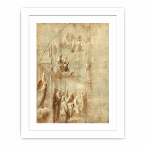 Design for the left half of the Disputa By Raphael