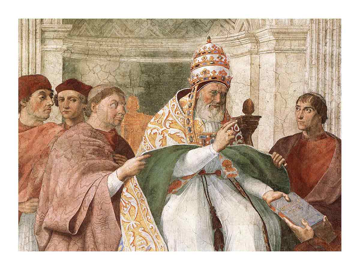 Gregory IX Approving the Decretals (detail) By Raphael