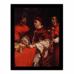 Pope Leo X with Cardinals Giulio de' Medici and Luigi de' Rossi [detail: 1] By Raphael