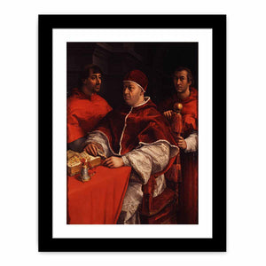 Pope Leo X with Cardinals Giulio de' Medici and Luigi de' Rossi [detail: 1] By Raphael