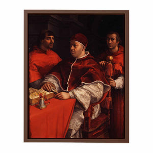 Pope Leo X with Cardinals Giulio de' Medici and Luigi de' Rossi [detail: 1] By Raphael