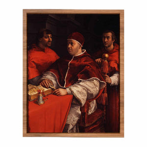 Pope Leo X with Cardinals Giulio de' Medici and Luigi de' Rossi [detail: 1] By Raphael