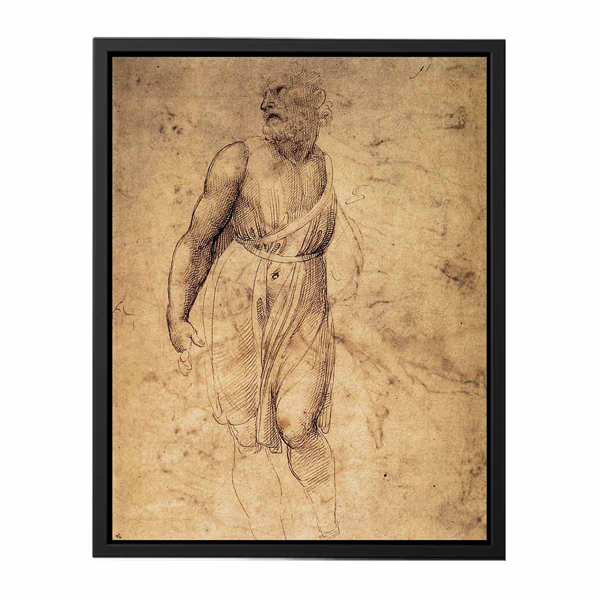 Study after Michelangelo's St Matthew By Raphael