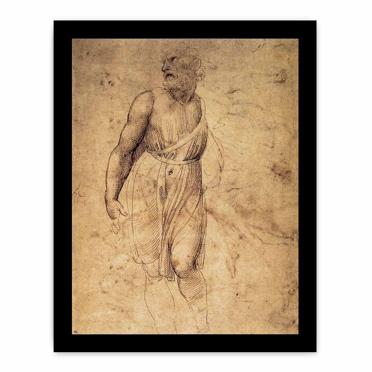 Study after Michelangelo's St Matthew By Raphael