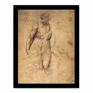 Study after Michelangelo's St Matthew By Raphael