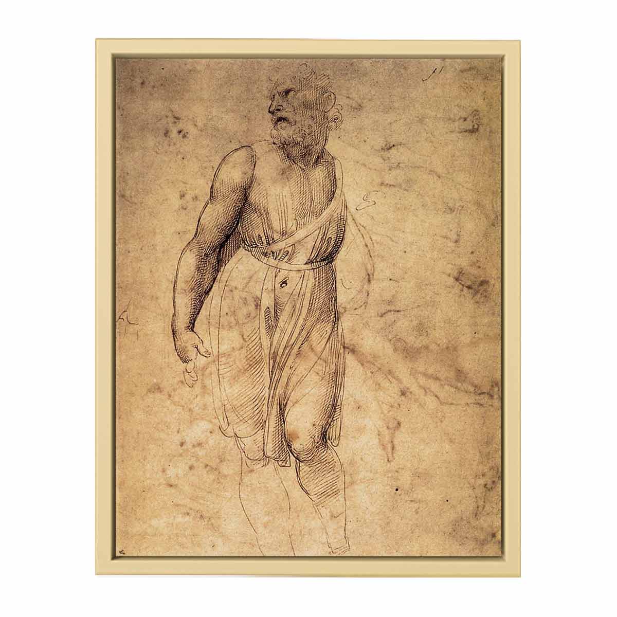 Study after Michelangelo's St Matthew By Raphael