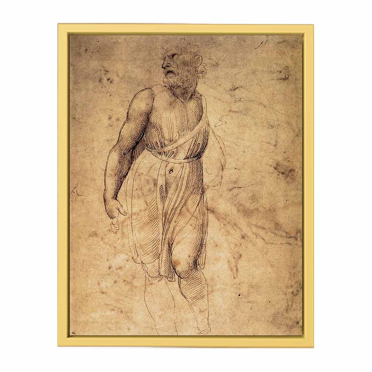 Study after Michelangelo's St Matthew By Raphael