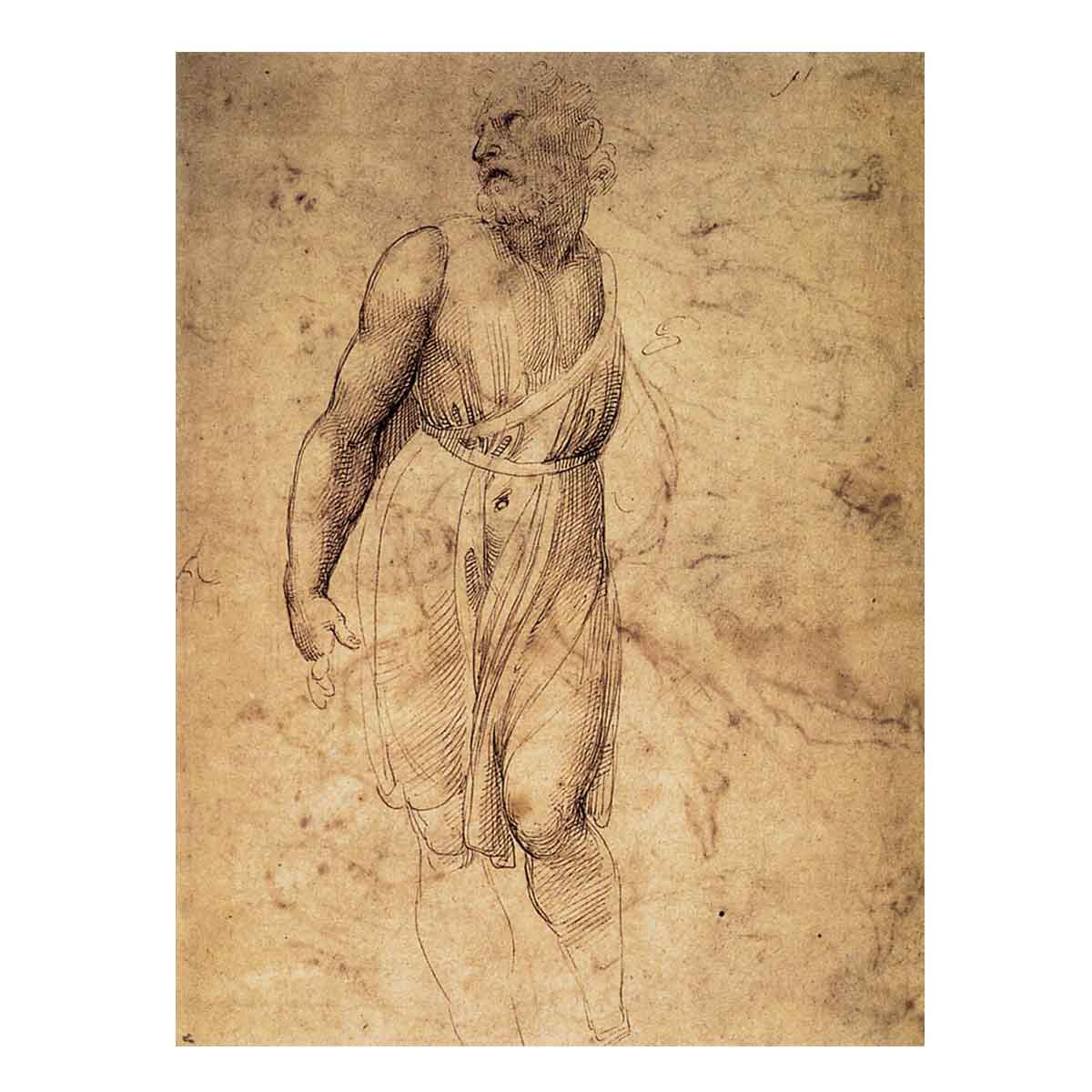 Study after Michelangelo's St Matthew By Raphael