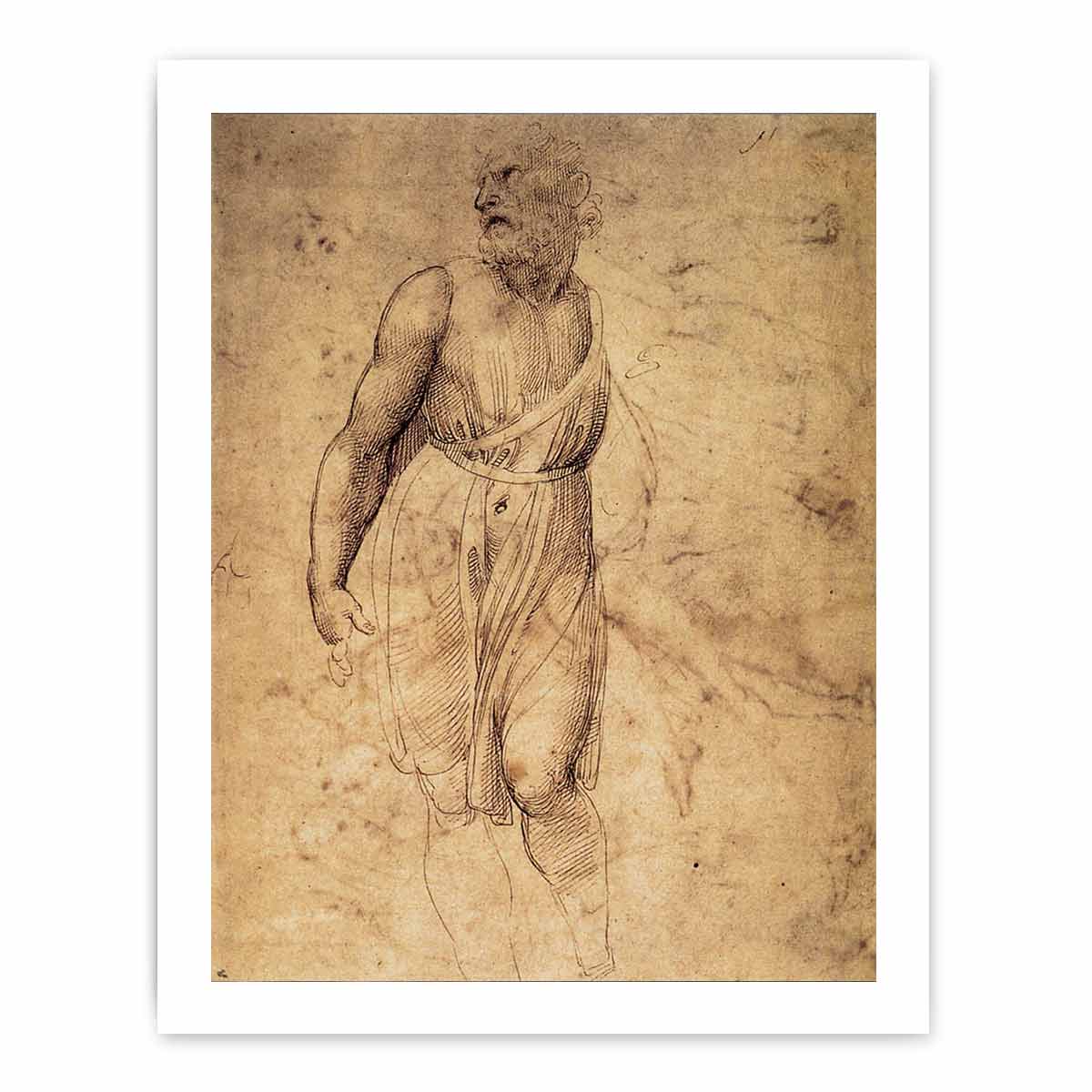 Study after Michelangelo's St Matthew By Raphael