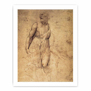Study after Michelangelo's St Matthew By Raphael