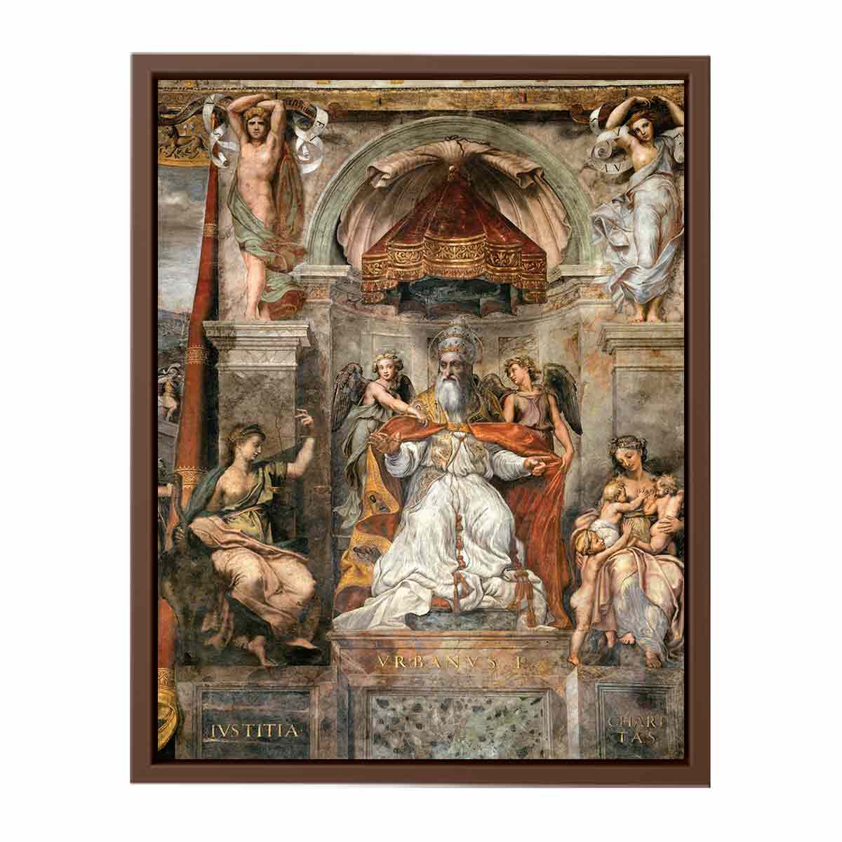 Pope Urban I between Iustitia and Caritas By Raphael