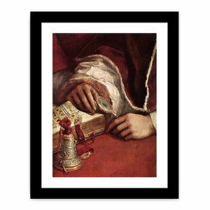 Pope Leo X with Cardinals Giulio de' Medici and Luigi de' Rossi [detail: 2]