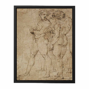 Three Standing Nude Men By Raphael