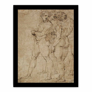 Three Standing Nude Men By Raphael