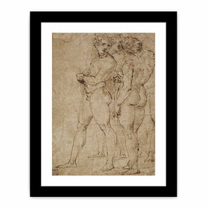 Three Standing Nude Men By Raphael