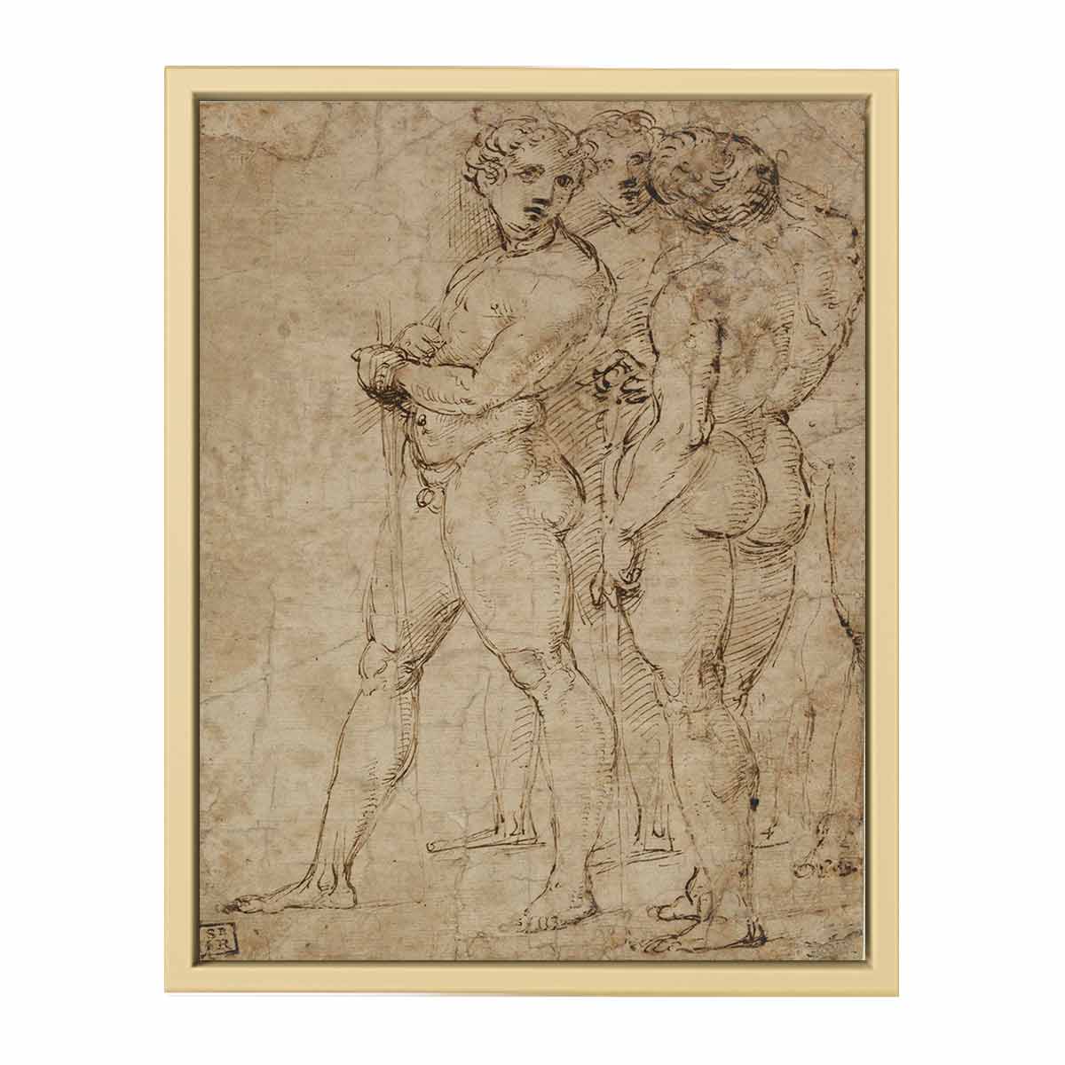 Three Standing Nude Men